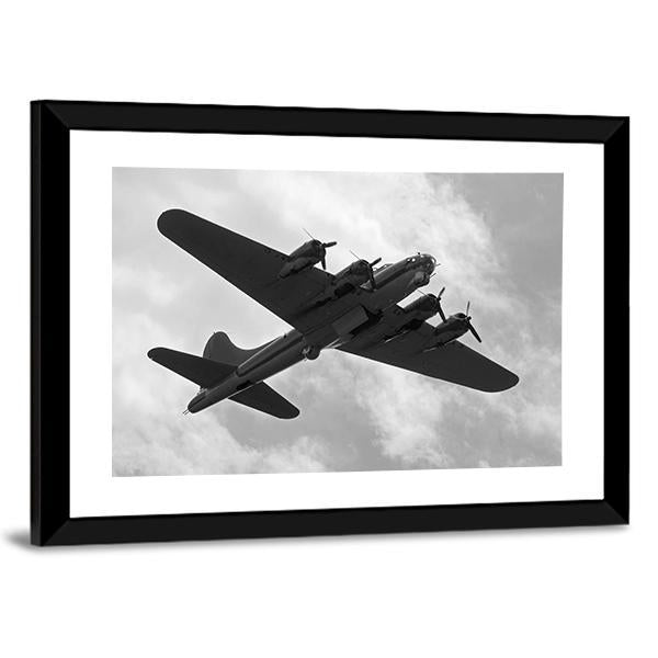 World War II Era Heavy Bomber On A Mission Canvas Wall Art-5 Horizontal-Gallery Wrap-22" x 12"-Tiaracle