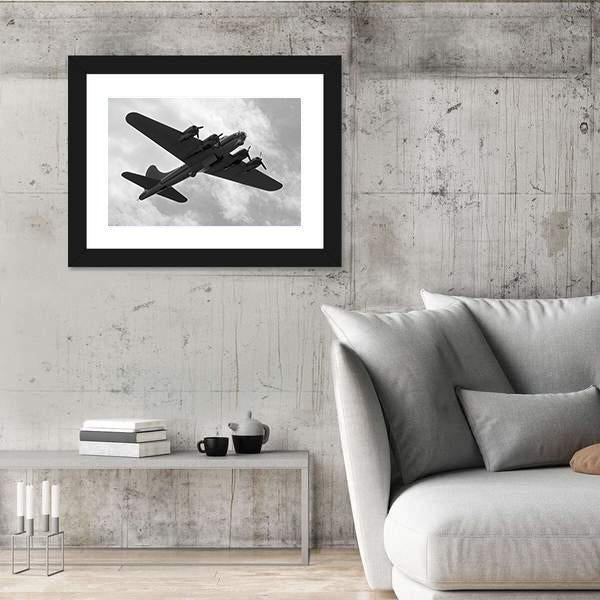 World War II Era Heavy Bomber On A Mission Canvas Wall Art-5 Horizontal-Gallery Wrap-22" x 12"-Tiaracle
