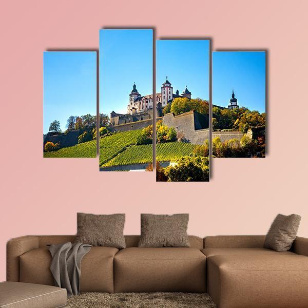 Wurzburg Towns Of Germany Canvas Wall Art-4 Pop-Gallery Wrap-50" x 32"-Tiaracle