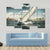 Yacht Illustration In Coastal Area Canvas Wall Art-5 Pop-Gallery Wrap-47" x 32"-Tiaracle