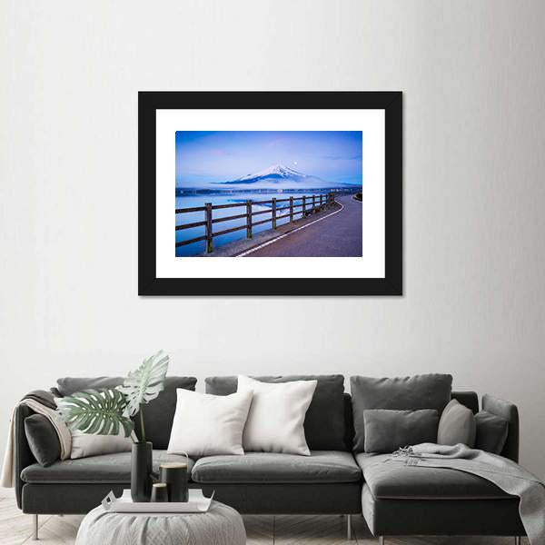 Yamanaka Lake In Japan Canvas Wall Art-5 Horizontal-Gallery Wrap-22" x 12"-Tiaracle