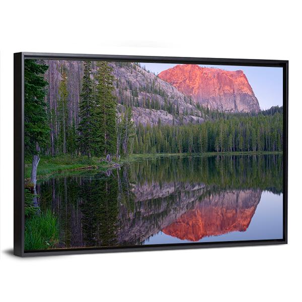 Yellowjacket Lake And Sugarloaf Mountain Canvas Wall Art-5 Horizontal-Gallery Wrap-22" x 12"-Tiaracle