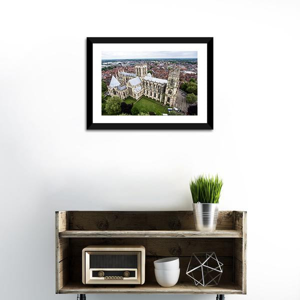 York Minster Cathedral Canvas Wall Art-1 Piece-Framed Print-20" x 16"-Tiaracle