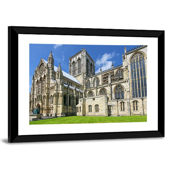 York Minster In England Canvas Wall Art-3 Horizontal-Gallery Wrap-25" x 16"-Tiaracle