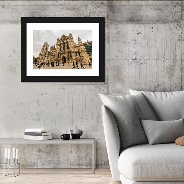 York Minster In UK Canvas Wall Art-3 Horizontal-Gallery Wrap-25" x 16"-Tiaracle