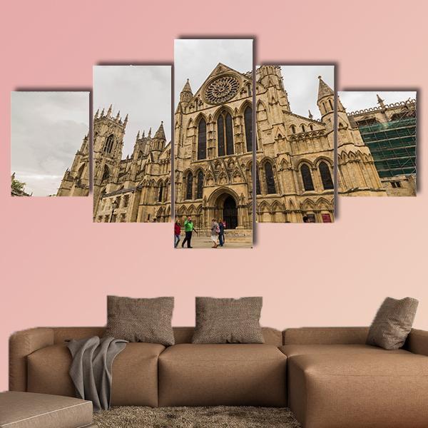 York Minster In UK Canvas Wall Art-5 Star-Gallery Wrap-62" x 32"-Tiaracle