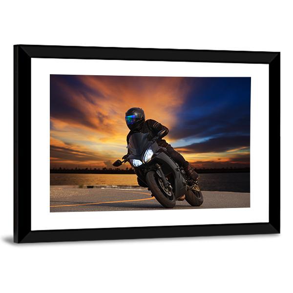 Young Bike Rider Vertical Canvas Wall Art-3 Vertical-Gallery Wrap-12" x 25"-Tiaracle