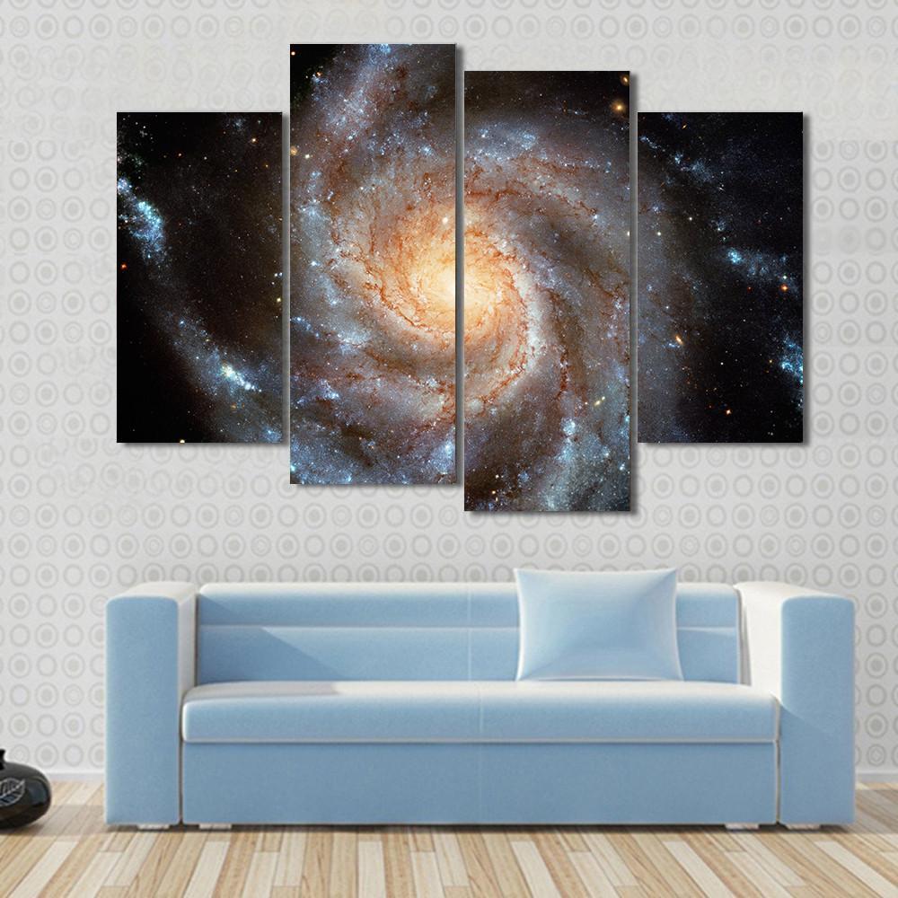 Giant Spiral Disk Canvas Wall Art-4 Pop-Gallery Wrap-50" x 32"-Tiaracle