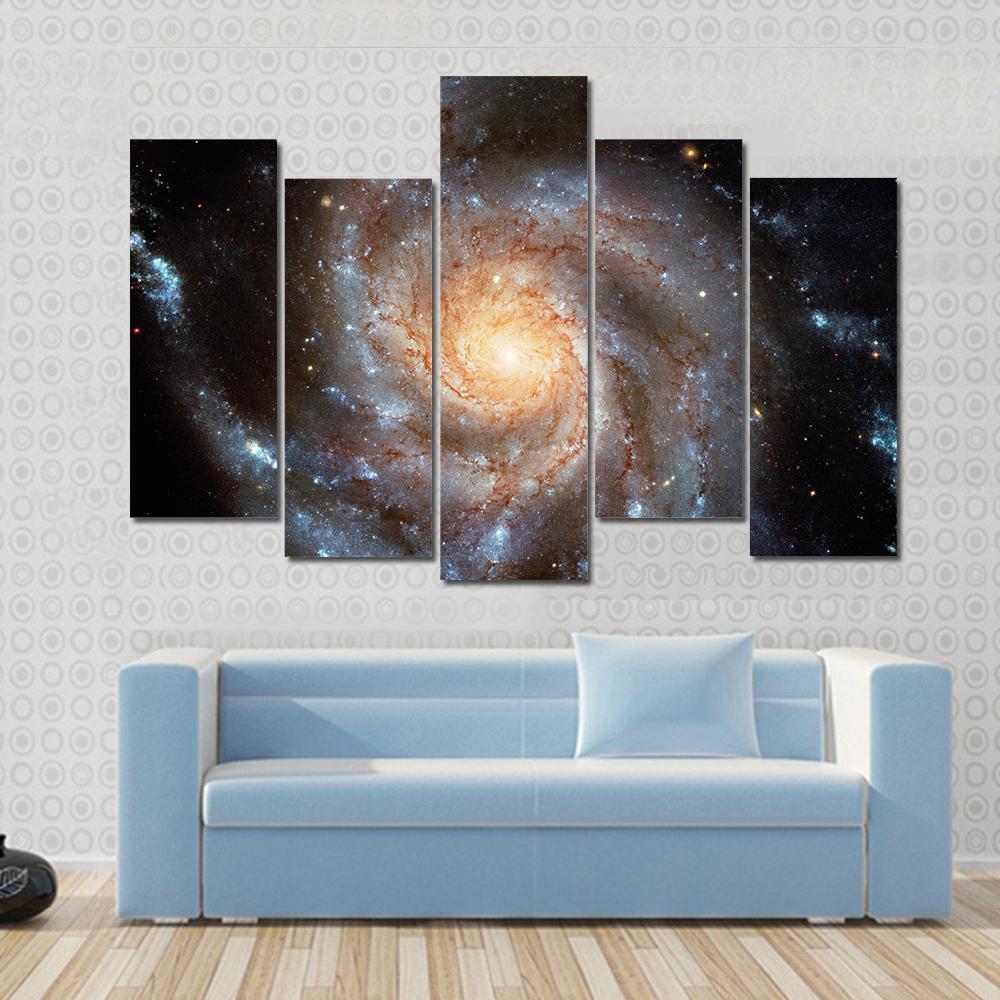 Giant Spiral Disk Canvas Wall Art-3 Horizontal-Gallery Wrap-37" x 24"-Tiaracle