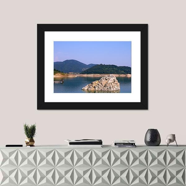 Zaovine Lake On Tara Mountain Landscape Panoramic Canvas Wall Art-1 Piece-36" x 12"-Tiaracle