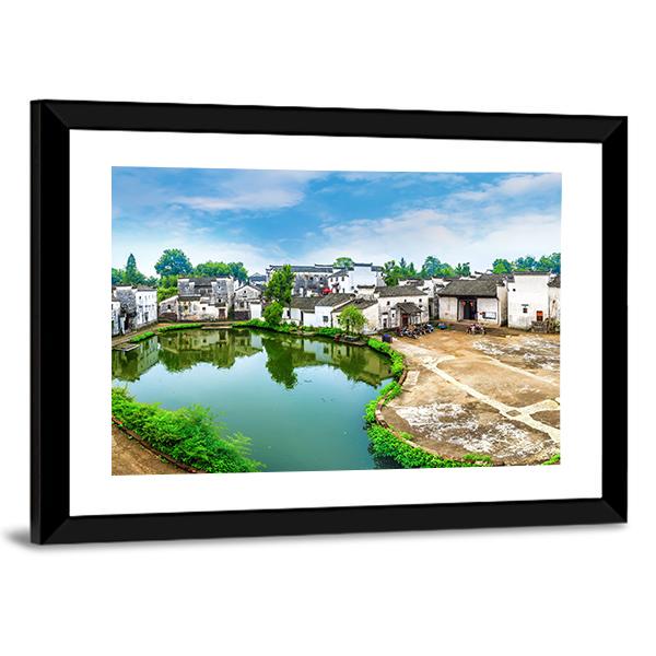 Zhuge Bagua Village Scenic Area Panoramic Canvas Wall Art-1 Piece-36" x 12"-Tiaracle