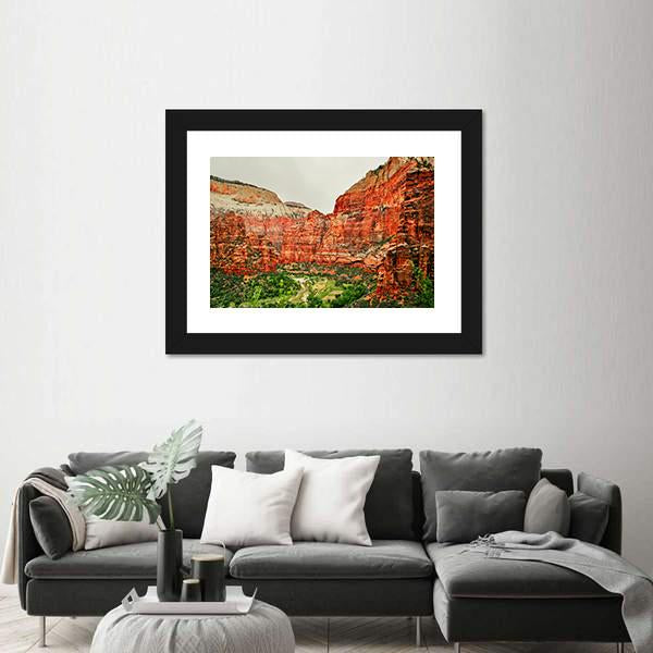 Zion National Park Utah Canvas Wall Art-3 Horizontal-Gallery Wrap-25" x 16"-Tiaracle