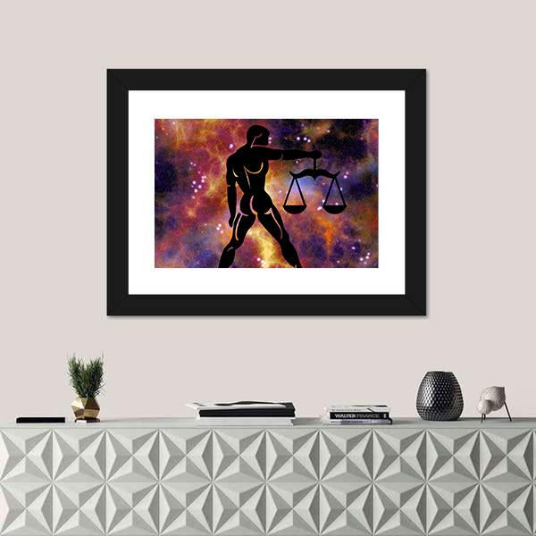 Zodiac Symbol Of Libra Canvas Wall Art-5 Horizontal-Gallery Wrap-22" x 12"-Tiaracle