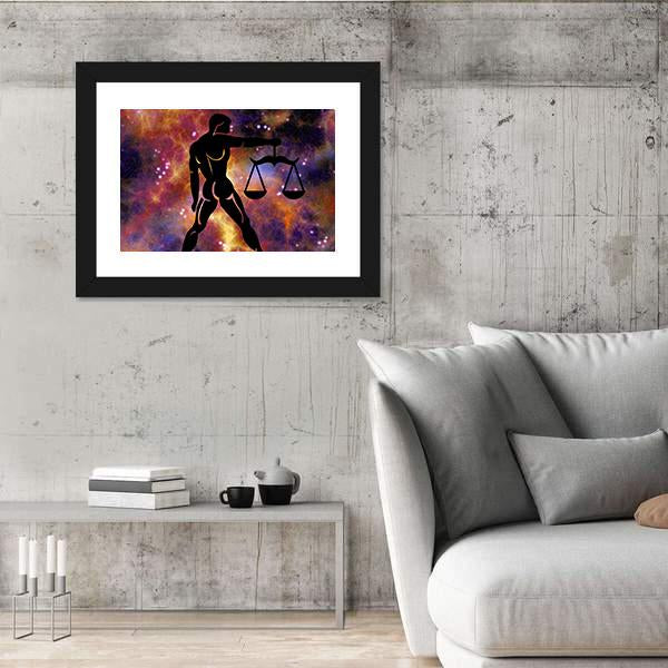 Zodiac Symbol Of Libra Canvas Wall Art-5 Horizontal-Gallery Wrap-22" x 12"-Tiaracle