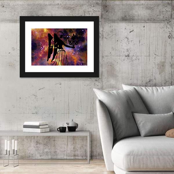 Zodiac Symbol Of Virgo Canvas Wall Art-5 Horizontal-Gallery Wrap-22" x 12"-Tiaracle