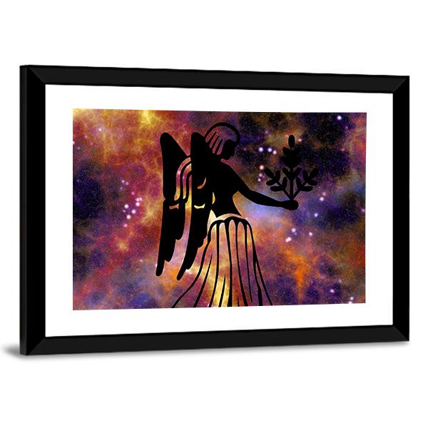 Zodiac Symbol Of Virgo Vertical Canvas Wall Art-3 Vertical-Gallery Wrap-12" x 25"-Tiaracle
