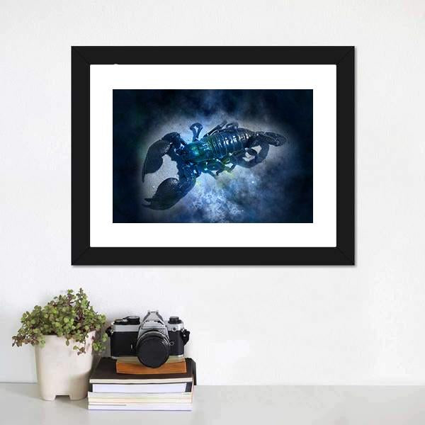 Zodiacal Sign Of Cancer Canvas Wall Art-1 Piece-Framed Print-20" x 16"-Tiaracle