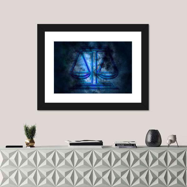 Zodiacal Sign Of Libra Canvas Wall Art-1 Piece-Framed Print-20" x 16"-Tiaracle