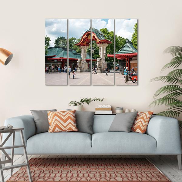 Zoological Garden In Berlin Zoo Canvas Wall Art-4 Horizontal-Gallery Wrap-34" x 24"-Tiaracle