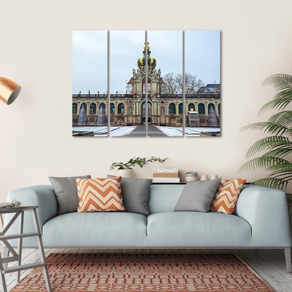 Zwinger Palace Germany Canvas Wall Art-4 Horizontal-Gallery Wrap-34" x 24"-Tiaracle