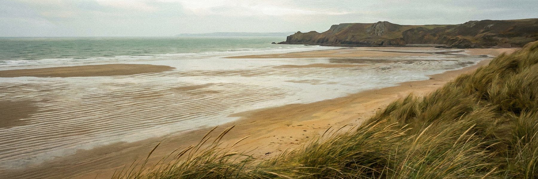 Long coastline artwork, the panoramic shape