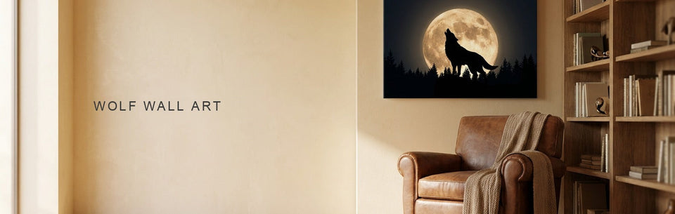Wolf Wall Art: The Howl and the Moon