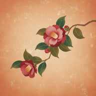 Framed Canvas Wall Art canvas print, a gallery style artwork with a clean centered composition and generous margins, a single elegant botanical on a warm ground