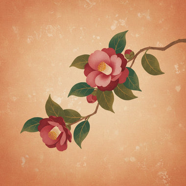 Framed Canvas Wall Art canvas print, a gallery style artwork with a clean centered composition and generous margins, a single elegant botanical on a warm ground