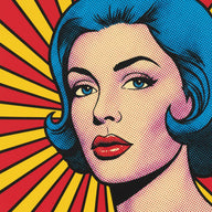 Retro pop art colour blocks