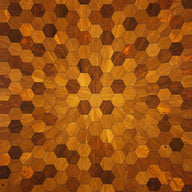 Hexagonal Wall Art canvas print, tightly interlocking hexagons in warm amber