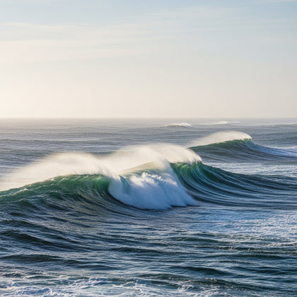 Ocean Wall Art canvas print, the open ocean, a long swell rolling under a wide sky