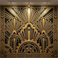 Art Deco Wall Art canvas print, an art deco artwork, stepped symmetry