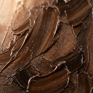 Brown Wall Art canvas print, an abstract painted canvas surface in rich chocolate brown and warm walnut pigment