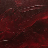Burgundy Wall Art canvas print, an abstract painted canvas surface in dark burgundy pigment