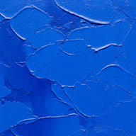 Cobalt Wall Art canvas print, an abstract painted canvas surface in brilliant cobalt blue pigment at full saturation