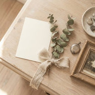 Personalised keepsakes on pale oak