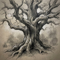 Drawing Wall Art canvas print, a graphite and charcoal drawing on toned paper