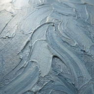 Dusty Blue Wall Art canvas print, an abstract painted canvas surface in soft dusty blue pigment