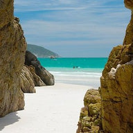 Beach Cave Framed by Rocks