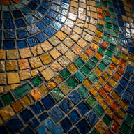 Mosaic Wall Art canvas print, small square tesserae with visible grout lines