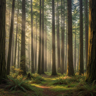 Forest Wall Art canvas print, a fine art photograph deep inside a tall forest