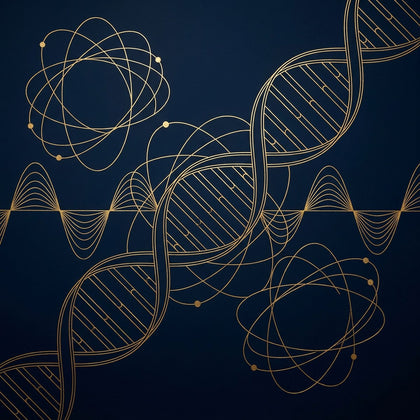 Science Wall Art canvas print, a scientific artwork, a double helix