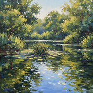 Impressionist Art Prints canvas print, an impressionist painting, short broken brushstrokes of pure color