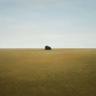 Minimalist Wall Art canvas print, a minimalist artwork, one shape and a horizon line on a large empty field