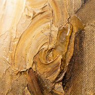 Ochre wall decor canvas print of a golden desert landscape
