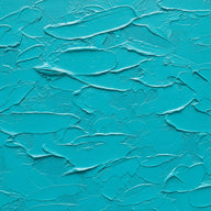 Turquoise Wall Art canvas print, an abstract painted canvas surface in vivid turquoise pigment