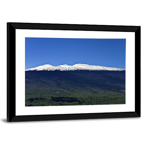 Mauna Kea Covered in Snow Canvas Wall Art