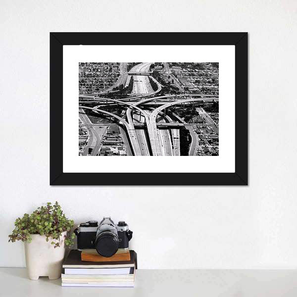 Highway Crossing at Los Angeles Airport Canvas Wall Art