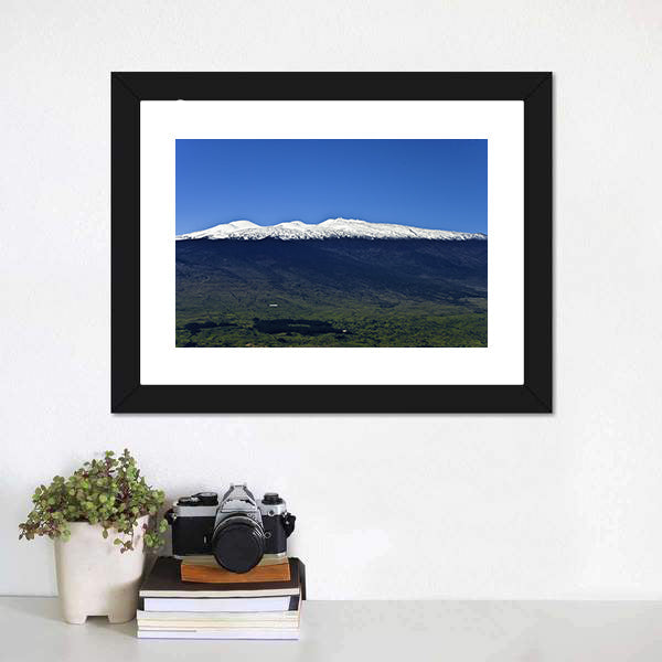 Mauna Kea Covered in Snow Canvas Wall Art