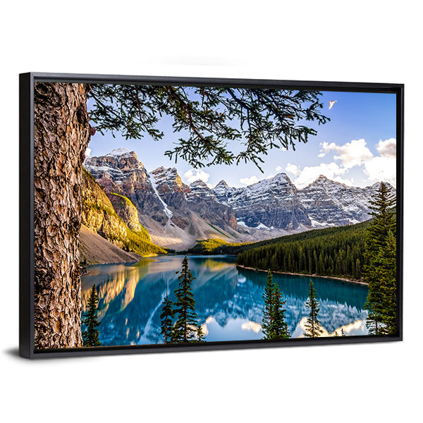 Moraine Lake and Snow-capped Mountains Canvas Wall Art